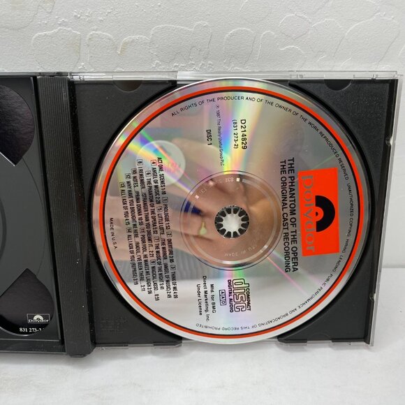 The Phantom Of The Opera Original Cast Recording Album 2 Disc CD Set Jewel Case - Picture 4 of 5